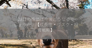 2811の株価は今後どうなるでしょうか？【成長性・リスク・投資戦略】